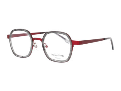 MN 6704 - C3 - Cristal motif strié noir - Bordeaux