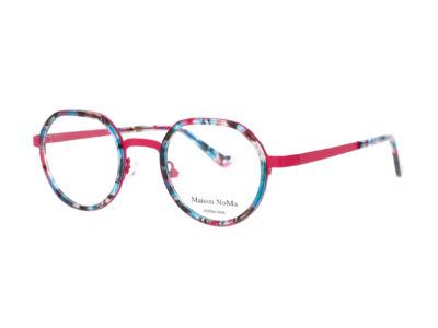 MN 7608 - C1 - Rose framboise - Nuancée bleu & framboise